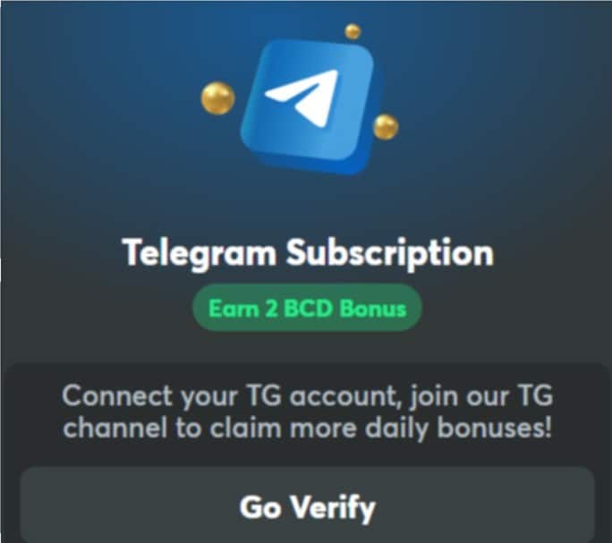 Connect Telegram account on BC games Connect Telegram account on BC games