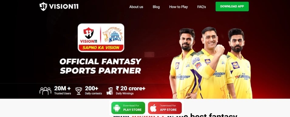 Vision11 Fantasy App Vision11 Fantasy App